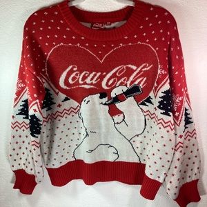 Original Coca-Cola Brand Polar Bear Cozy Sweater Size M! Mint Condition!